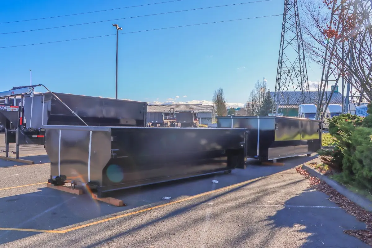 Roll-off dumpster ready for waste disposal at job site for Estate Cleanout Dumpster Rental in Edmond